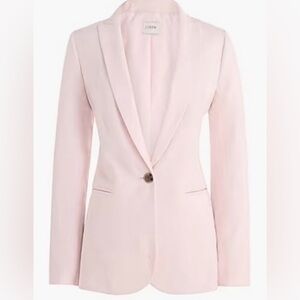 J. Crew Pink Blazer 0 Linen Cotton 1 Button Single Breast Jacket Lined NWT $148